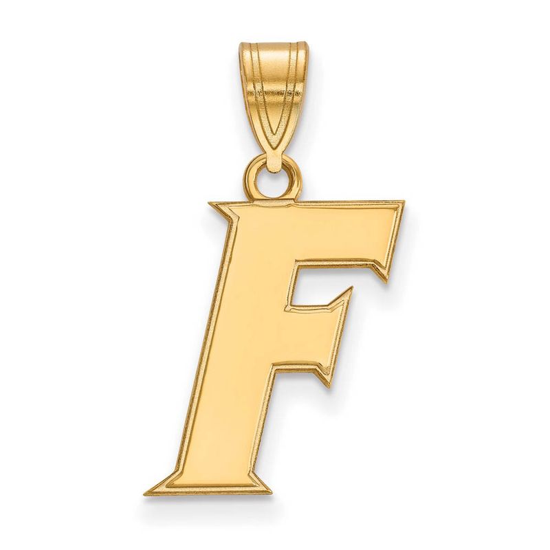 10k Yellow Gold U Of Florida Medium Initial F Pendant